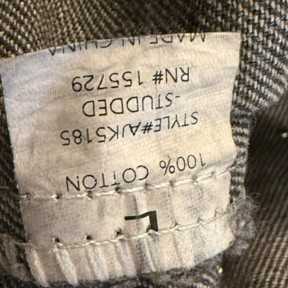 Vintage Style Studded Rivet Distressed Denim Punk Style Bolero / Cropped Jacket - Picture 16 of 16